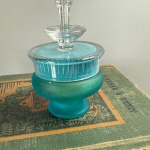 Vintage Avon Blue Glass Apothecary Jar